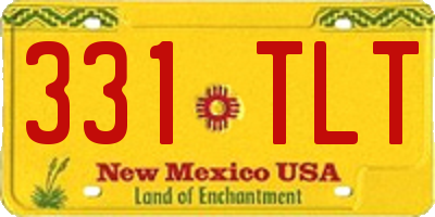 NM license plate 331TLT