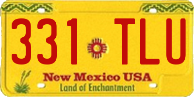 NM license plate 331TLU