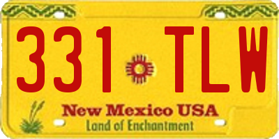 NM license plate 331TLW