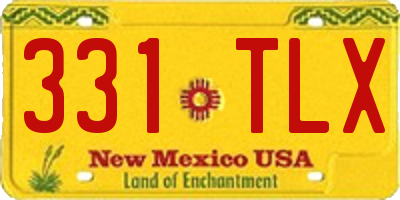NM license plate 331TLX