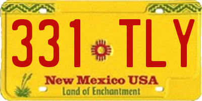 NM license plate 331TLY