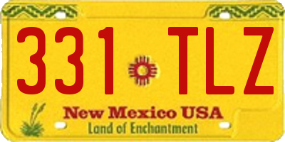 NM license plate 331TLZ