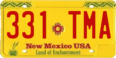 NM license plate 331TMA