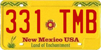 NM license plate 331TMB