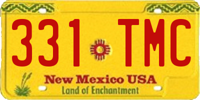 NM license plate 331TMC