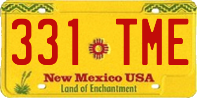 NM license plate 331TME