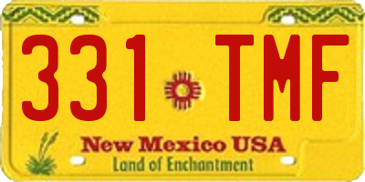 NM license plate 331TMF