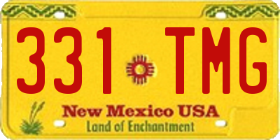 NM license plate 331TMG