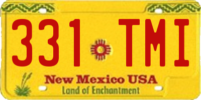 NM license plate 331TMI
