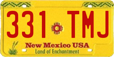 NM license plate 331TMJ