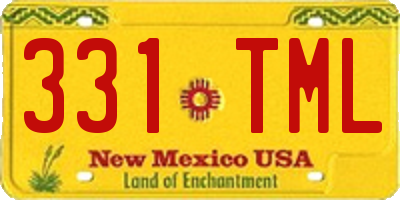 NM license plate 331TML