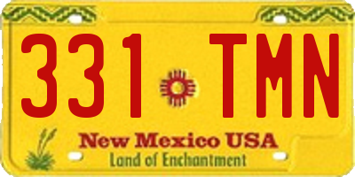 NM license plate 331TMN