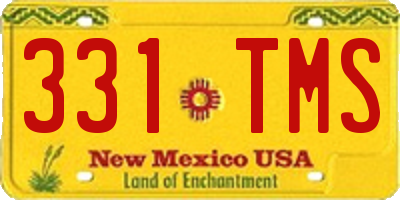 NM license plate 331TMS