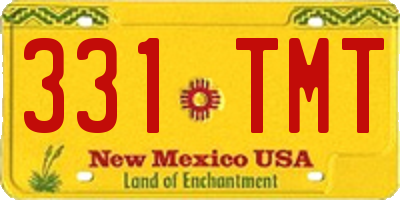 NM license plate 331TMT