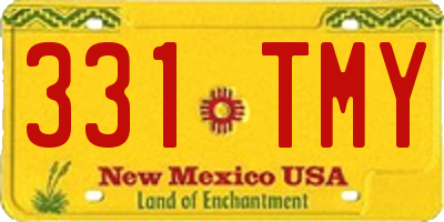 NM license plate 331TMY