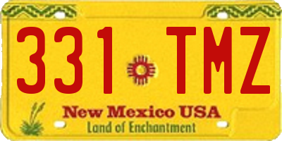 NM license plate 331TMZ