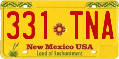 NM license plate 331TNA