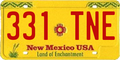 NM license plate 331TNE