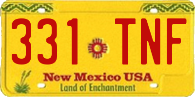 NM license plate 331TNF
