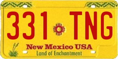 NM license plate 331TNG