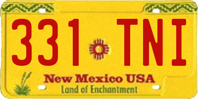 NM license plate 331TNI