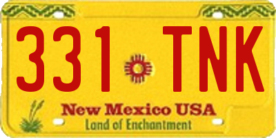 NM license plate 331TNK