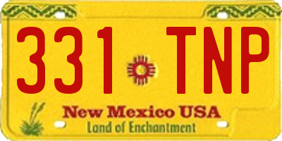 NM license plate 331TNP