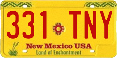 NM license plate 331TNY