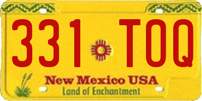 NM license plate 331TOQ