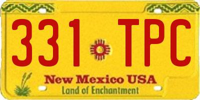 NM license plate 331TPC