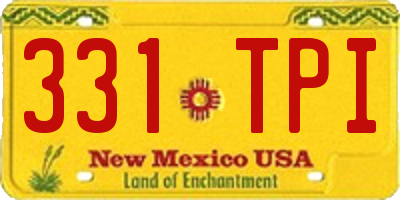 NM license plate 331TPI