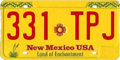 NM license plate 331TPJ