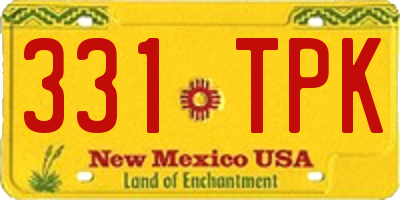 NM license plate 331TPK