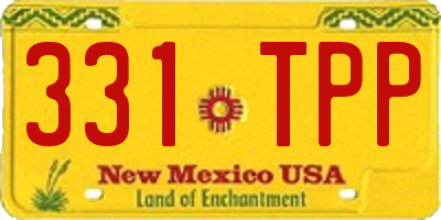 NM license plate 331TPP