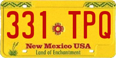 NM license plate 331TPQ