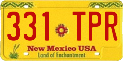 NM license plate 331TPR