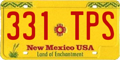 NM license plate 331TPS