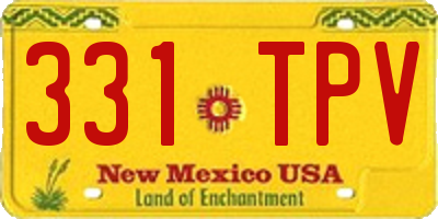NM license plate 331TPV