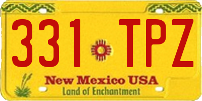 NM license plate 331TPZ