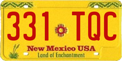 NM license plate 331TQC
