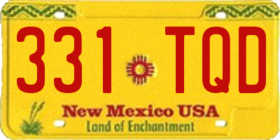 NM license plate 331TQD