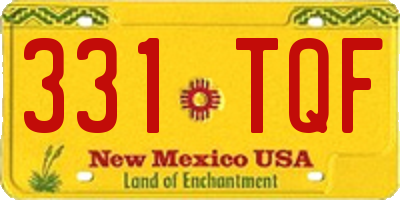 NM license plate 331TQF