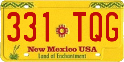 NM license plate 331TQG