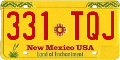 NM license plate 331TQJ