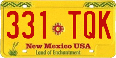 NM license plate 331TQK