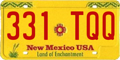 NM license plate 331TQQ