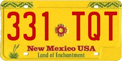 NM license plate 331TQT