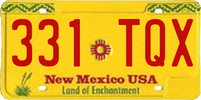 NM license plate 331TQX