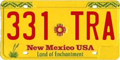NM license plate 331TRA