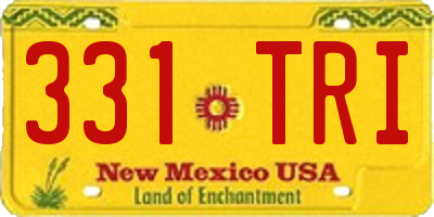 NM license plate 331TRI